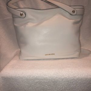 Michael Kors  Hyland Leather Optic White Tote